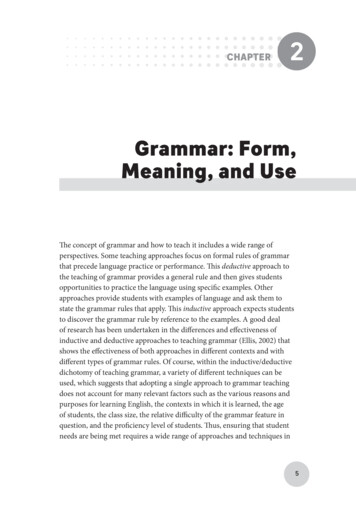 Grammar: Form, Meaning, And Use - TESOL International Association