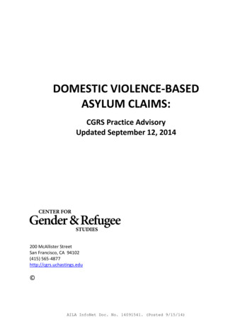 Domestic Violence-based Asylum Claims
