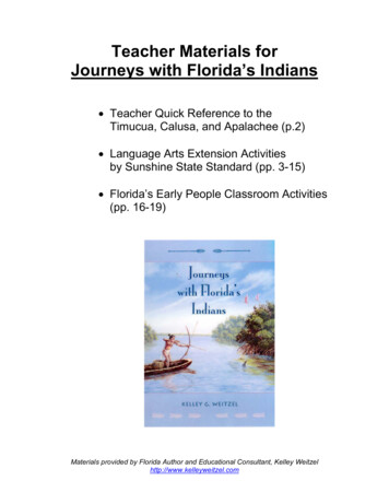 Teacher Materials For Journeys With Florida's Indians - Kelley Weitzel