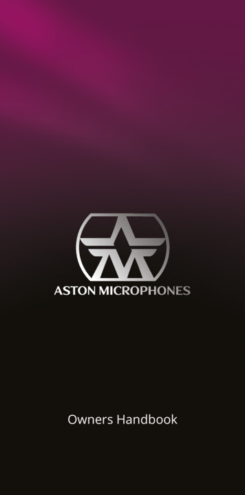 Owners Handbook - Aston Microphones
