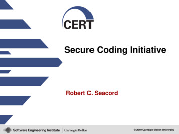 Secure Coding Initiative - Carnegie Mellon University