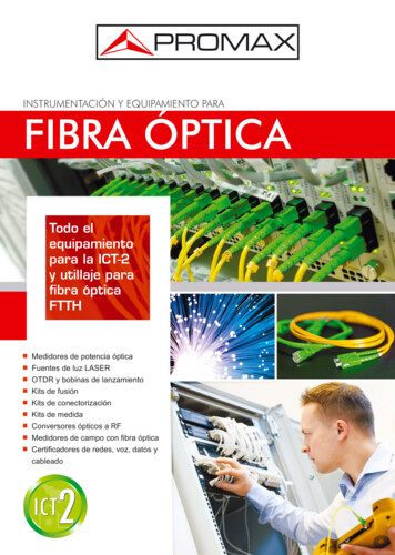 Instrumentación Y Equipamiento Para Fibra Óptica ICT-2 (2018) - PROMAX