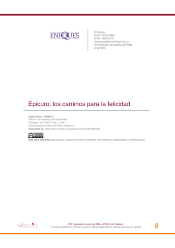 Epicuro: Los Caminos Para La Felicidad - Redalyc