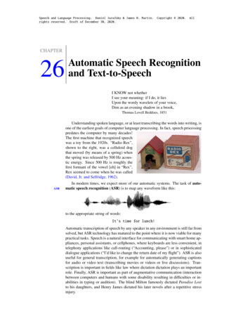 And Text-to-Speech - Stanford University