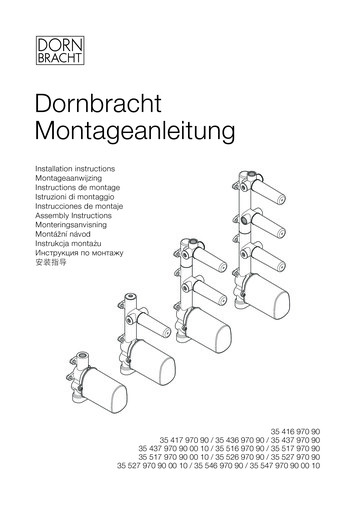 Dornbracht Montageanleitung - SANTEHMAG.RU