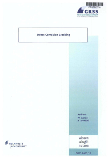 Stress Corrosion Cracking - International Nuclear Information System