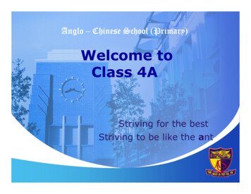 Welcome To Class 4A