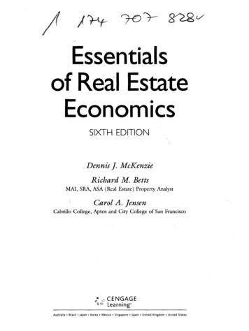 Essentials Of Real Estate Economics - Gbv.de