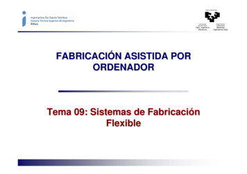 FABRICACIÓN ASISTIDA POR ORDENADOR Tema 09: Sistemas De Fabricación .