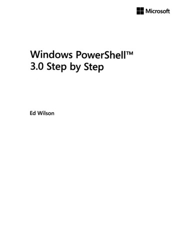 Windows PowerShell 3.0 Step By Step - Gbv.de
