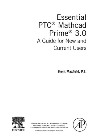 Essential PTC Mathcad Prime 3.0 : A Guide For New And Current Users - GBV