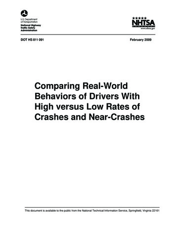 Comparing Real-World Behaviors Of Drivers With High Versus Low Rates Of .