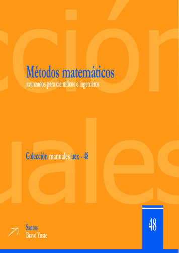 Métodos Matemáticos Avanzados Para Científicos E Ingenieros - Unex.es