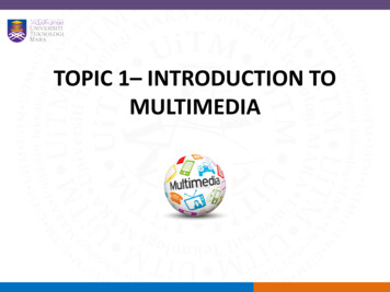 Chapter 1 : Introduction To Multimedia - Al Al-Bayt University