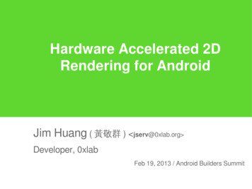 Hardware Accelerated 2D Rendering For Android
