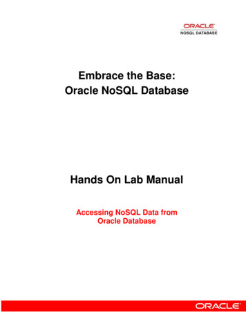 Embrace The Base: Oracle NoSQL Database