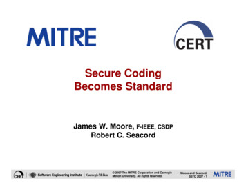 Secure Coding Becomes Standard - DTIC