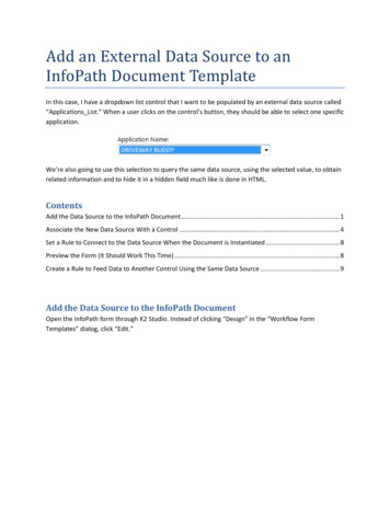 Add An External Data Source To An InfoPath Document Template