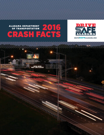 ALABAMA DEPARTMENT OF TRANSPORTATION 2016 CRASH FACTS - Drive Safe Alabama