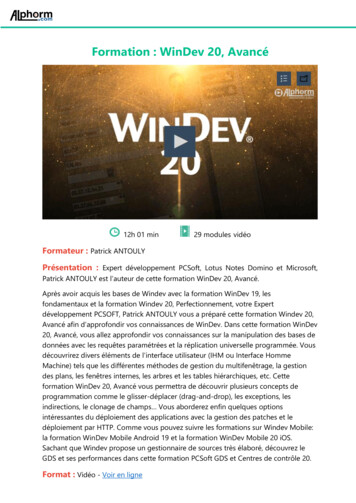 Formation : WinDev 20, Avancé - Defi-metiers.fr