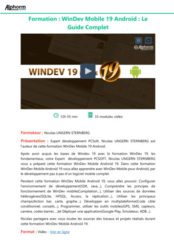 Formation : WinDev Mobile 19 Android : Le Guide Complet - Defi-metiers.fr