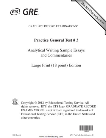 Analytical Writing Sample Essays And Cmmentaries Arge . - XtremePapers