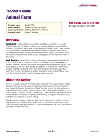 Teacher's Guide Animal Farm - Leonaqsiela 