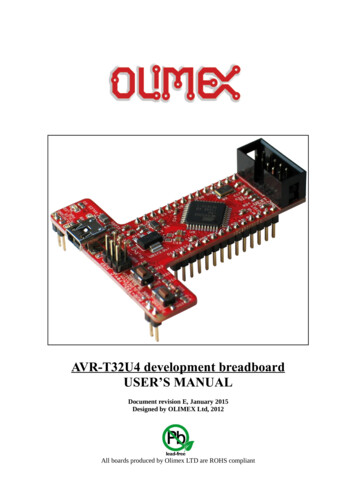 AVR-T32U4 Development Breadboard USER'S MANUAL - Olimex