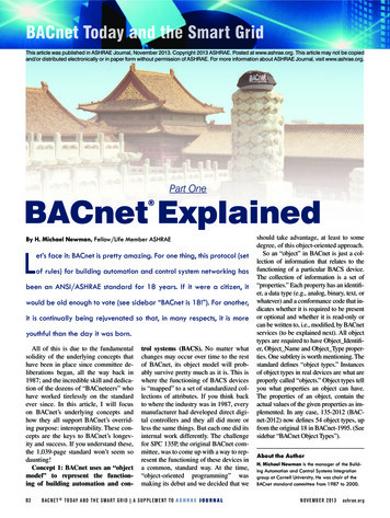 BACnet Explained - ASHRAE