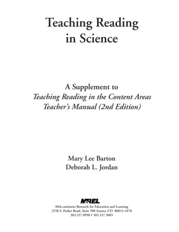 Teaching Reading In Science - ASCD