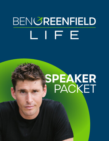 SPEAKER PACKET - Ben Greenfield Speaking