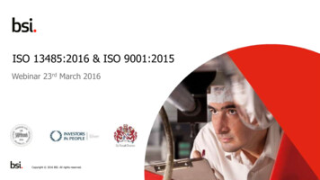 ISO 13485:2016 & ISO 9001:2015 - BSI Group
