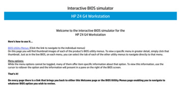 Interactive BIOS Simulator HP Z4 G4 Workstation