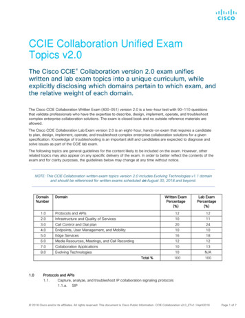 CCIE Collaboration Unified Exam Topics V2 - Cisco