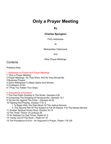 Only A Prayer Meeting - Spurgeon Gems
