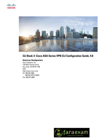 CLI Book 3: Cisco ASA Series VPN CLI Configuration Guide, 9
