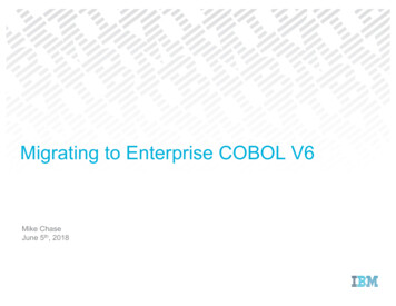 Migrating To Enterprise COBOL V6 - IBM