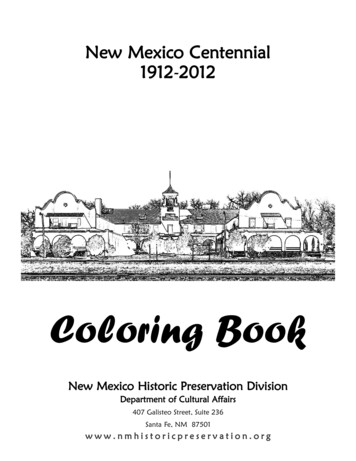 Coloring Book - New Mexico Historic Preservation Division