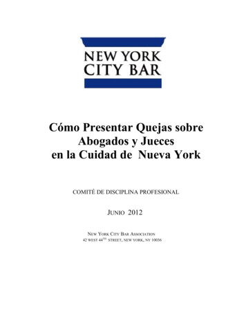 Cómo Presentar Quejas Sobre Abogados Y Jueces En La Cuidad De Nueva York