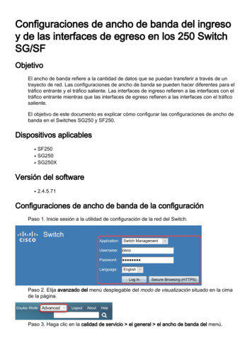 Configuración De Ancho De Banda De Interfaces De Entrada Y . - Cisco