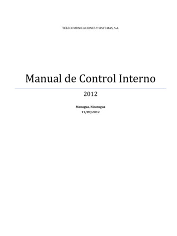 Manual De Control Interno - Telssa