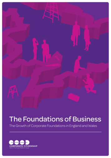The Foundations Of Business - Corporate Citizenship
