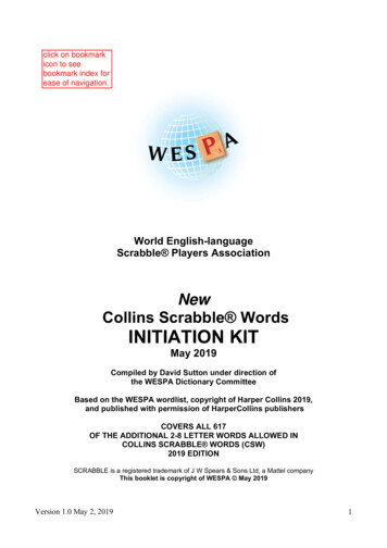 New Collins Scrabble Words INITIATION KIT - World English-Language .