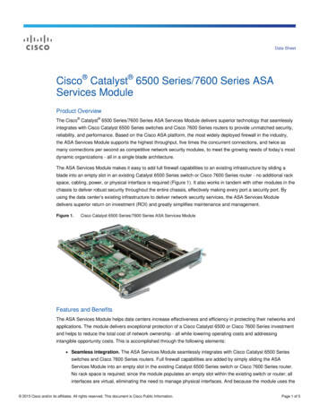 Cisco Catalyst 6500 Series/7600 Series ASA Services Module Data Sheet