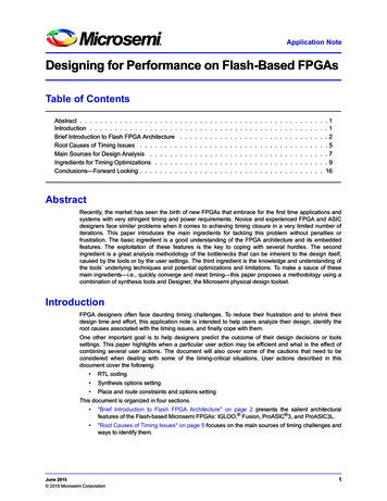 Designing For Performance On Flash-Based FPGAs - Microchip Technology
