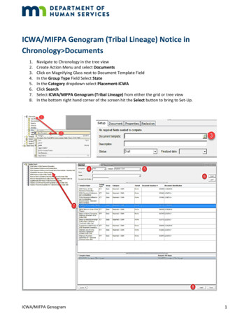 ICWA/MIFPA Genogram (Tribal Lineage) Notice In Chronology>Documents