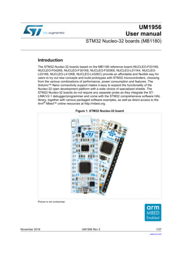 STM32 Nucleo-32 Boards (MB1180) - User Manual - STMicroelectronics