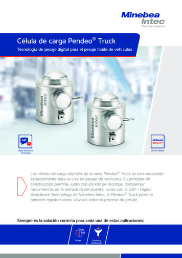 Célula De Carga Pendeo Truck - Minebea-intec 