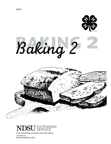 EC112 BAKING Baking 22 - North Dakota State University