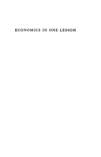 Economics In One Lesson - Lopp